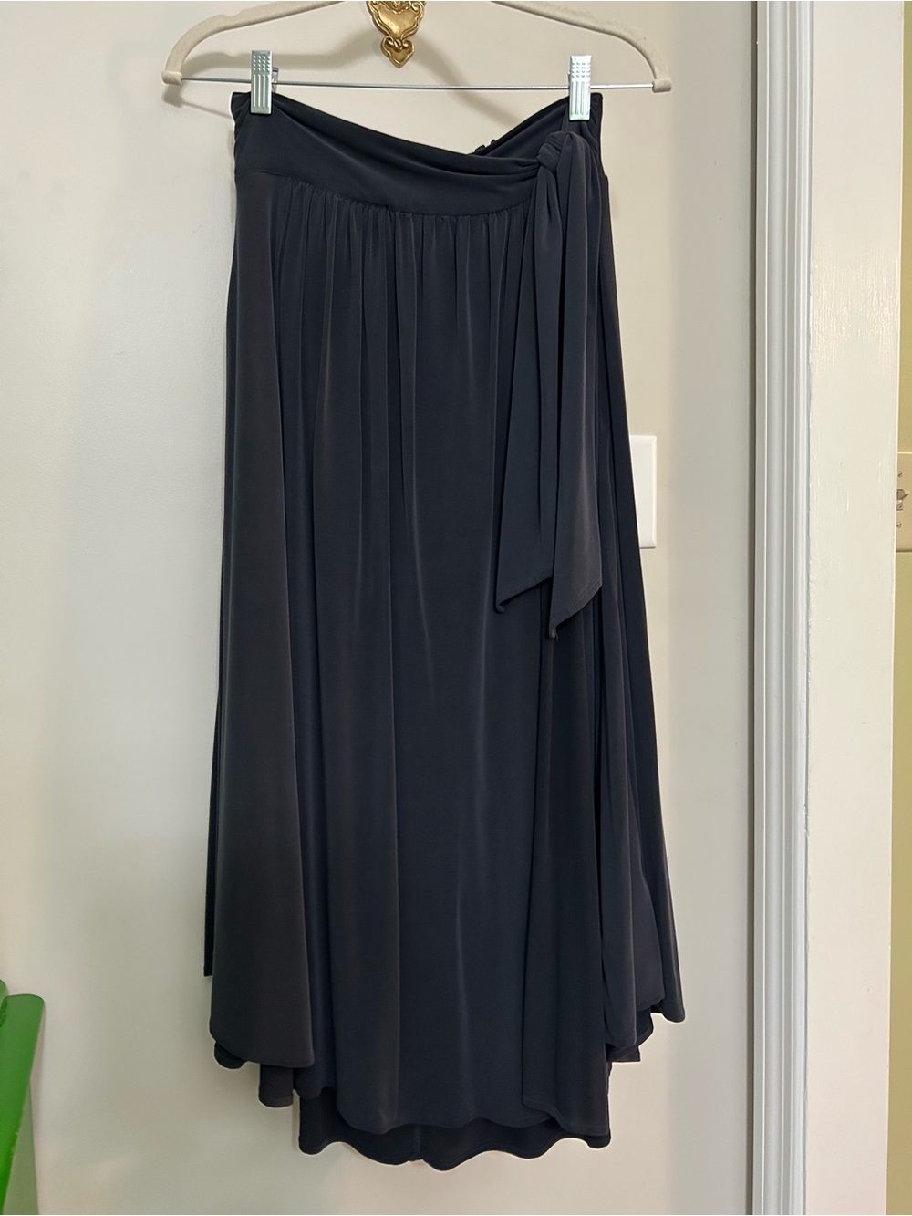 Anthropologie Black High-Low Wrap Skirt